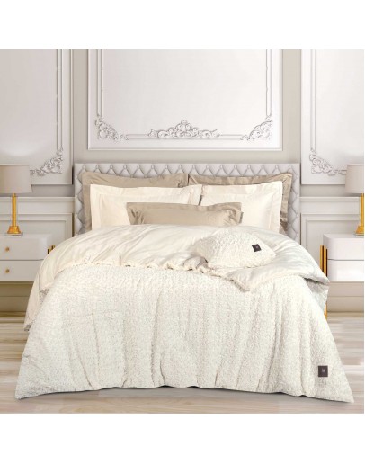 GREENWICH POLO CLUB ΚΟΥΒΕΡΤΟΠΑΠΛΩΜΑ RABBIT FAUX FUR KING ESSENTIAL 3959 WHITE