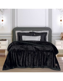 GREENWICH POLO CLUB ΚΟΥΒΕΡΤΑ VELOUR KING ESSENTIAL 3975 BLACK