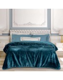 GREENWICH POLO CLUB ΚΟΥΒΕΡΤΑ VELOUR ΥΠΕΡΔΙΠΛΗ ESSENTIAL 3498 DARK AQUAMARINE