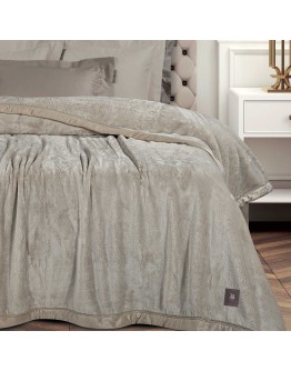 GREENWICH POLO CLUB ΚΟΥΒΕΡΤΑ VELOUR KING ESSENTIAL 3972 TAUPE