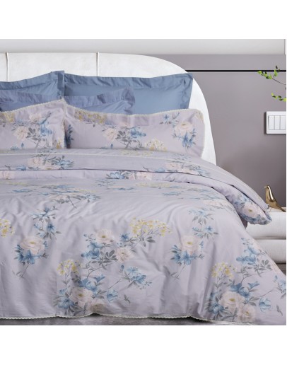 DAS HOME ΠΑΠΛΩΜΑ ΥΠΕΡΔΙΠΛΟ PRESTIGE 1710 GREY, LILAC DAS HOME ΠΑΠΛΩΜΑ ΥΠΕΡΔΙΠΛΟ PRESTIGE 1710 GREY, LILAC