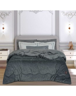 GREENWICH POLO CLUB ΚΟΥΒΕΡΤΟΠΑΠΛΩΜΑ RABBIT FAUX FUR KING ESSENTIAL 3954 GREY