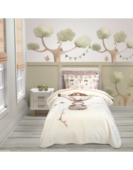 GREENWICH POLO CLUB ΚΟΥΒΕΡΤΑ VELOUR JUNIOR ESSENTIAL 8860 TAUPE