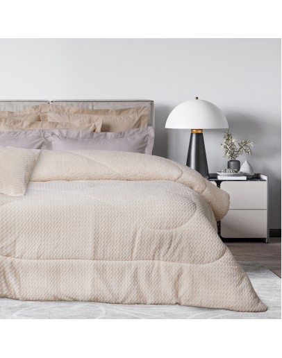 DAS HOME ΚΟΥΒΕΡΤΟΠΑΠΛΩΜΑ SHERPA ΥΠΕΡΔΙΠΛΟ 1366 ECRU
