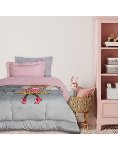 DAS KIDS ΚΟΥΒΕΡΤΟΠΑΠΛΩΜΑ 160Χ220 4971 GREY, PINK DAS KIDS ΚΟΥΒΕΡΤΟΠΑΠΛΩΜΑ 160Χ220 4971 GREY, PINK