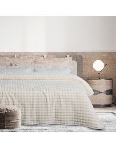 DAS HOME ΚΟΥΒΕΡΤΑ BUBBLE FLEECE 160Χ220 1369 IVORY
