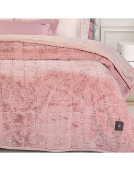 GREENWICH POLO CLUB ΚΟΥΒΕΡΤΑ FAUX FUR ΥΠΕΡΔΙΠΛΗ PREMIUM 3499 SALMON