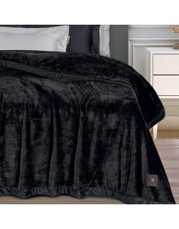 GREENWICH POLO CLUB ΚΟΥΒΕΡΤΑ VELOUR KING ESSENTIAL 3975 BLACK