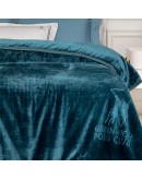 GREENWICH POLO CLUB ΚΟΥΒΕΡΤΑ VELOUR ΜΟΝΗ ESSENTIAL 3498 DARK AQUAMARINE GREENWICH POLO CLUB ΚΟΥΒΕΡΤΑ VELOUR ΜΟΝΗ ESSENTIAL 3498 DARK AQUAMARINE