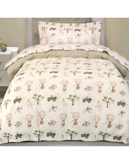 GREENWICH POLO CLUB ΣΕΤ ΣΕΝΤΟΝΙΑ ΜΟΝΑ ESSENTIAL 8860 IVORY, OLIVE GREEN