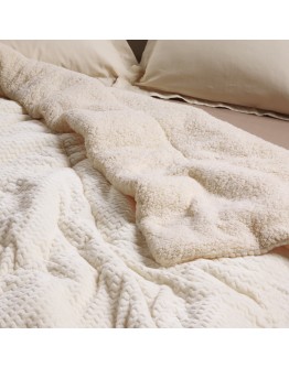 DAS HOME ΚΟΥΒΕΡΤΟΠΑΠΛΩΜΑ SHERPA ΥΠΕΡΔΙΠΛΟ 1366 ECRU