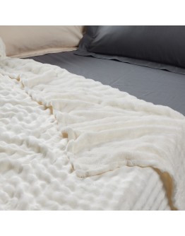 DAS HOME ΚΟΥΒΕΡΤΑ BUBBLE FLEECE 220Χ240 1369 IVORY