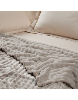 DAS HOME ΚΟΥΒΕΡΤΑ BUBBLE FLEECE 220Χ240 1370 TAUPE