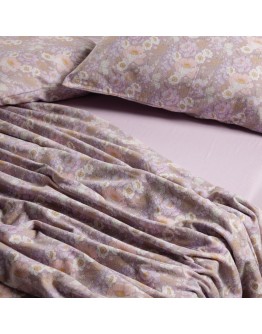 DAS HOME ΣΕΤ ΠΑΠΛΩΜΑΤΟΘΗΚΗ ΜΟΝΗ HAPPY FLANNEL 9682 GREY, LILAC